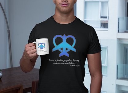 Travel - Fatal to Prejudice T-shirt (Blue)