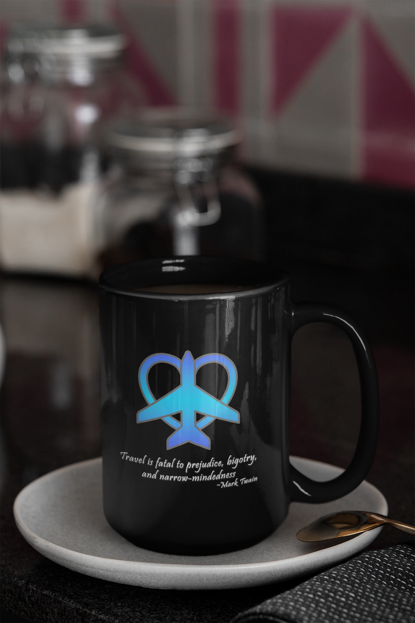 Travel - Fatal to Prejudice 15oz Black Ceramic Mug