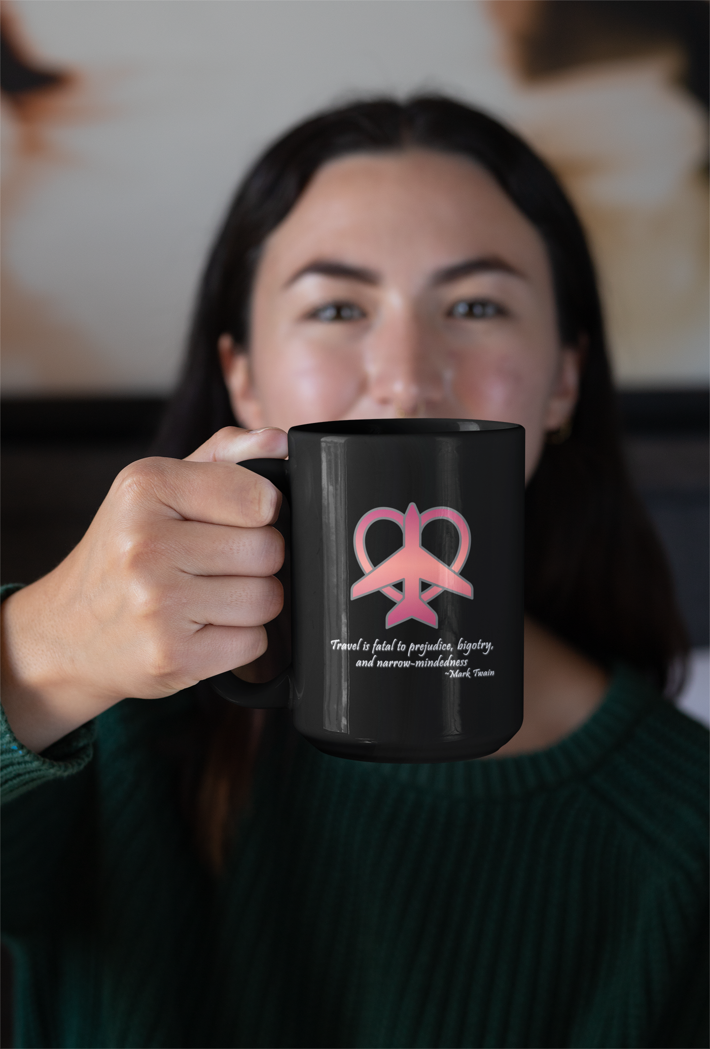 Travel - Fatal to Prejudice 15oz Black Ceramic Mug