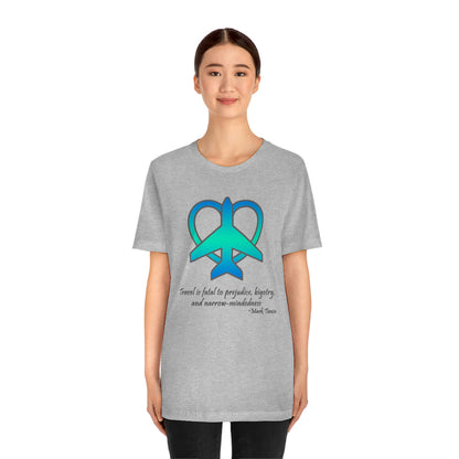Travel - Fatal to Prejudice T-shirt (Blue/Green)