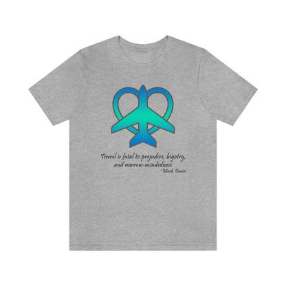 Travel - Fatal to Prejudice T-shirt (Blue/Green)
