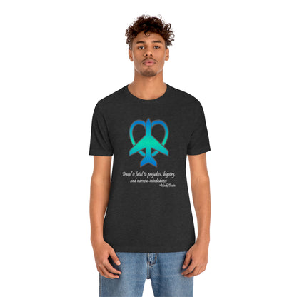 Travel - Fatal to Prejudice T-shirt (Blue/Green)