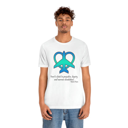 Travel - Fatal to Prejudice T-shirt (Blue/Green)