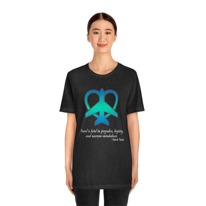 Travel - Fatal to Prejudice T-shirt (Blue/Green)
